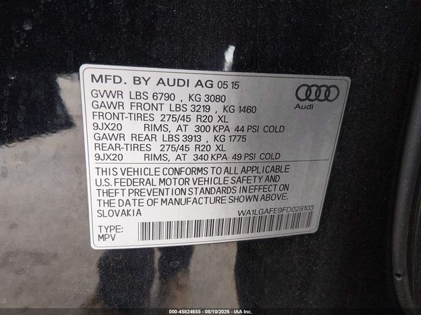 2015 AUDI Q7 3.0T PREMIUM