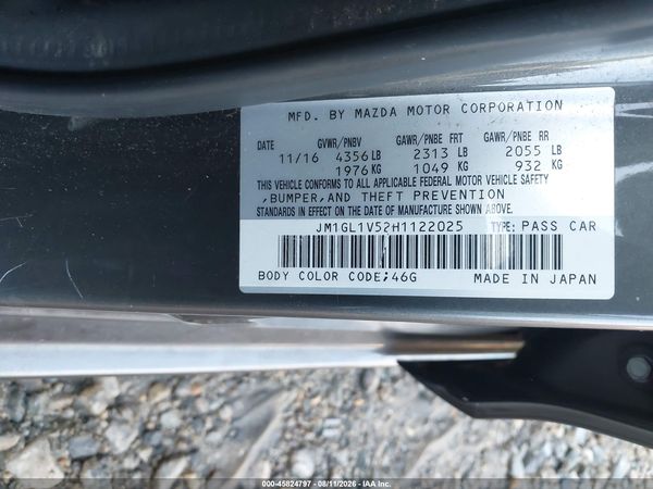 2017 MAZDA MAZDA6 TOURING