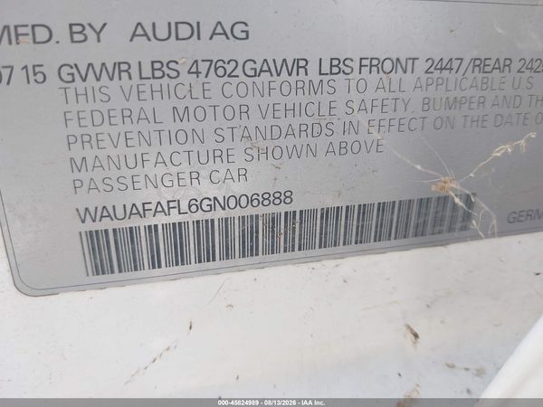 2016 AUDI A4 PREMIUM