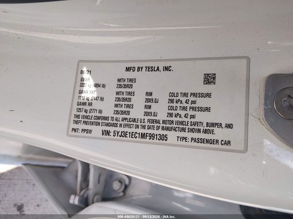 2021 TESLA MODEL 3