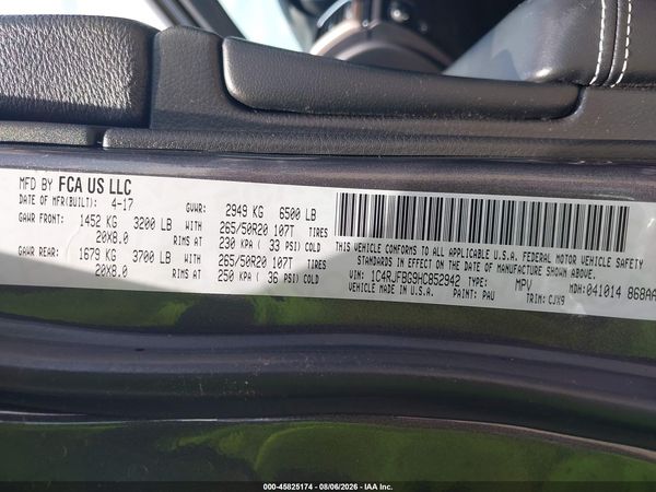 2017 JEEP GRAND CHEROKEE LIMITED