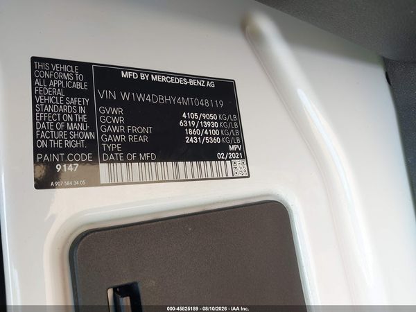 2021 MERCEDES-BENZ SPRINTER 2500 STANDARD ROOF I4 DIESEL