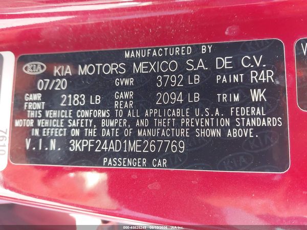 2021 KIA FORTE LXS