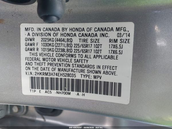 2014 HONDA CR-V EX-L