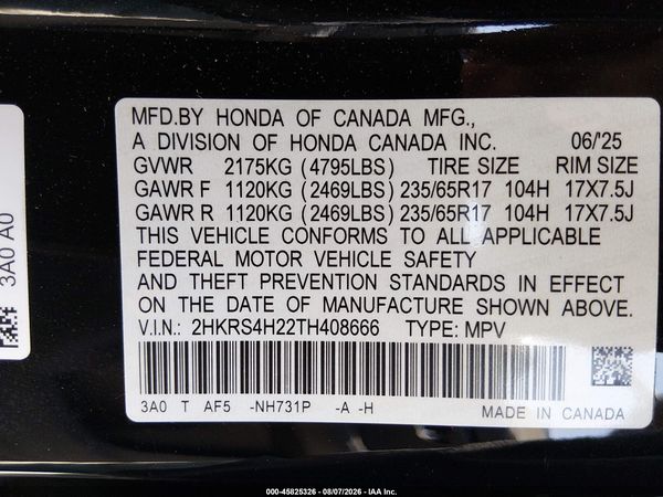2026 HONDA CR-V LX AWD
