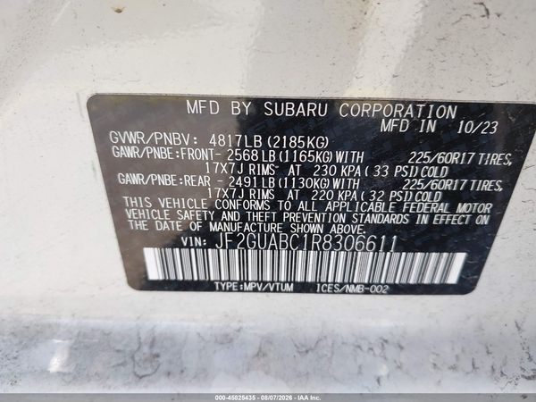 2024 SUBARU CROSSTREK Base
