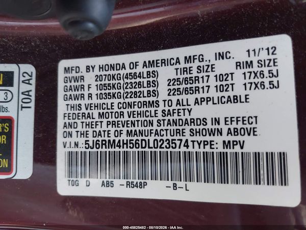 2013 HONDA CR-V EX