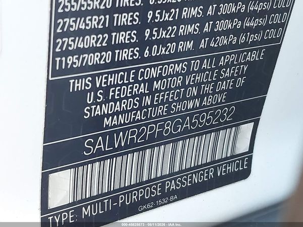 2016 LAND ROVER RANGE ROVER SPORT 3.0L V6 SUPERCHARGED HSE