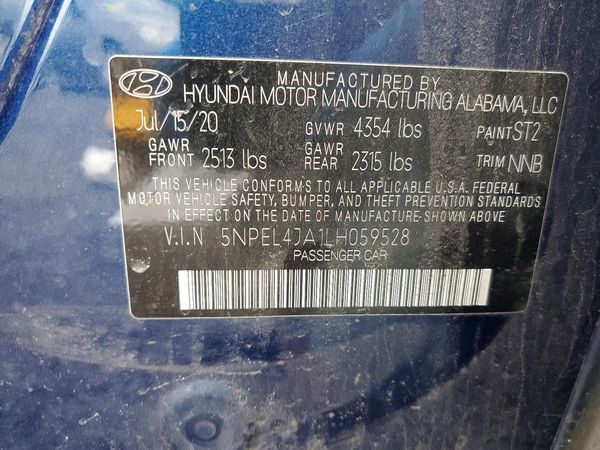 2020 HYUNDAI SONATA SEL
