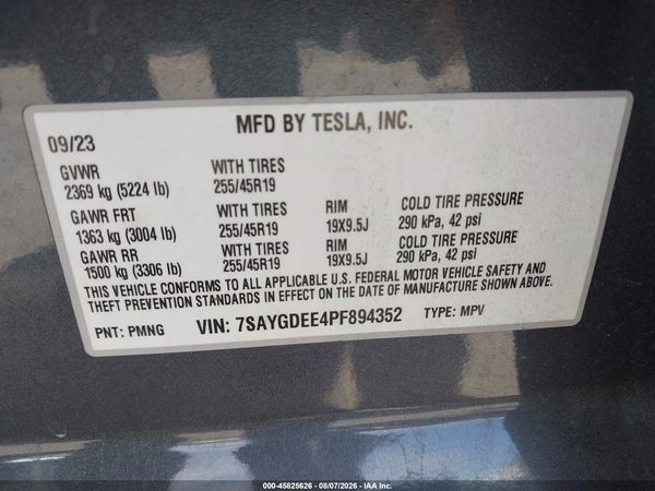2023 TESLA MODEL Y