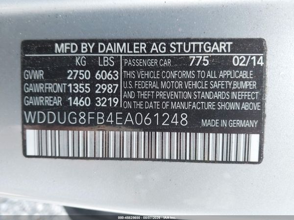 2014 MERCEDES-BENZ S 550 4MATIC