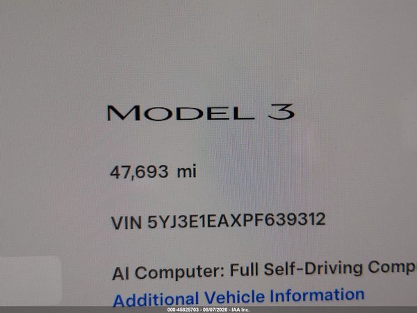 2023 TESLA MODEL 3 REAR-WHEEL DRIVE