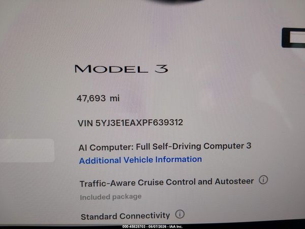 2023 TESLA MODEL 3 REAR-WHEEL DRIVE