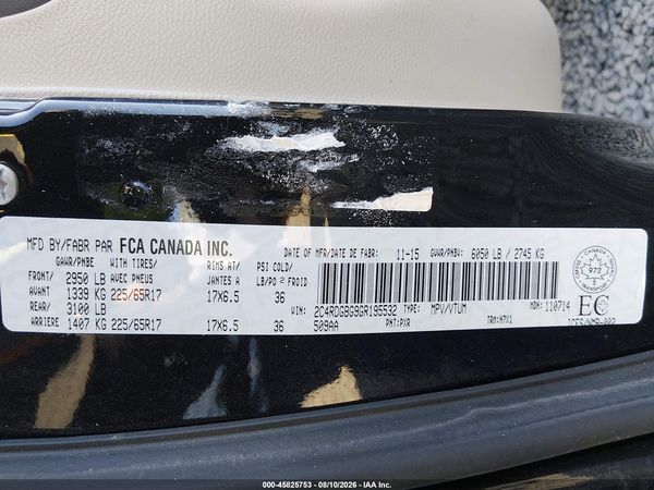 2016 DODGE GRAND CARAVAN SE/SXT — I9