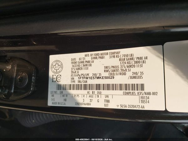 2021 FORD F-150 LARIAT