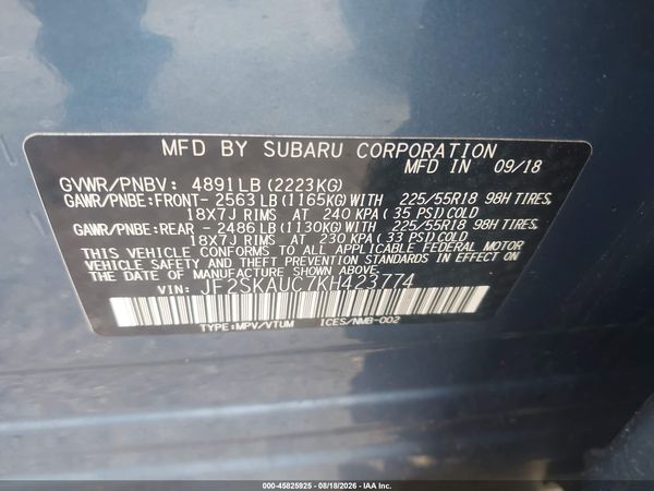 2019 SUBARU FORESTER LIMITED
