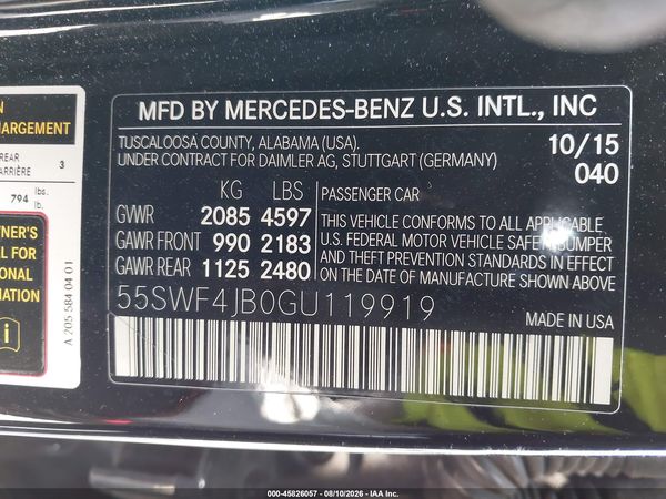2016 MERCEDES-BENZ C 300 C300