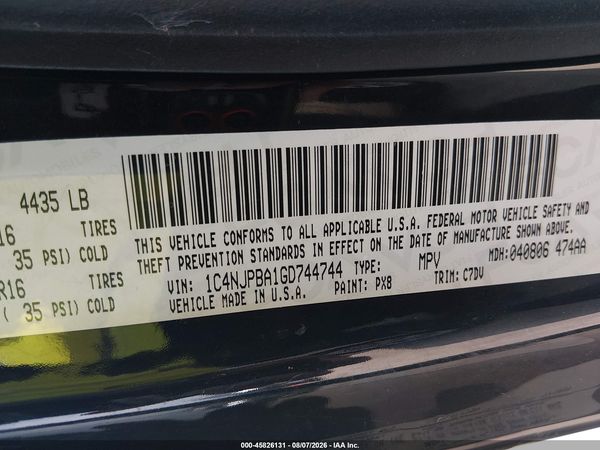 2016 JEEP PATRIOT SPORT