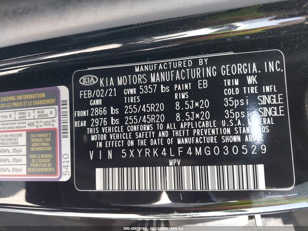 2021 KIA SORENTO SX — I9