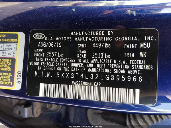 2020 KIA OPTIMA LX
