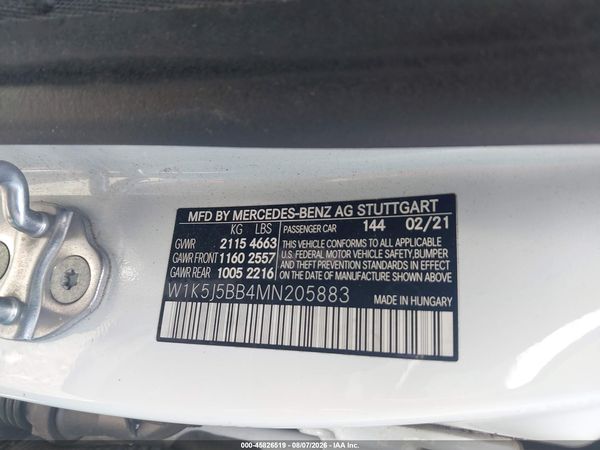 2021 MERCEDES-BENZ AMG CLA 35 4MATIC — I9