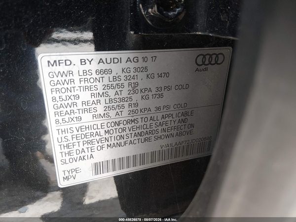 2018 AUDI Q7 3.0T PREMIUM