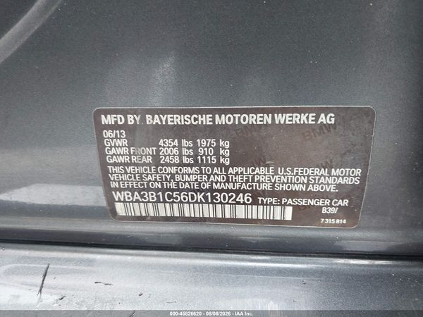 2013 BMW 320I SA — I9