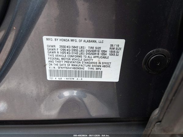 2019 HONDA PILOT EX-L