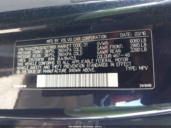 2016 VOLVO XC90 T6 MOMENTUM