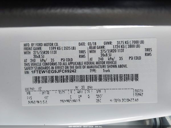 2018 FORD F-150 XLT