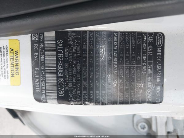 2016 LAND ROVER DISCOVERY SPORT HSE