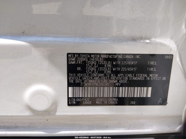 2022 TOYOTA RAV4 XLE