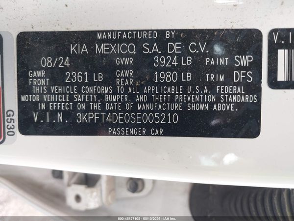 2025 KIA K4 LX
