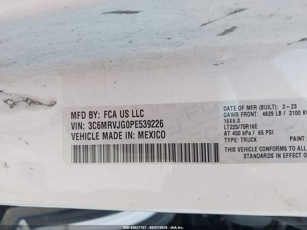 2023 RAM PROMASTER 3500