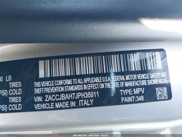 2018 JEEP RENEGADE SPORT 4X4