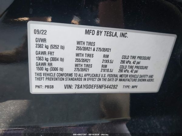 2022 TESLA MODEL Y