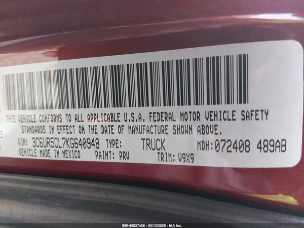 2019 RAM 2500 TRADESMAN  4X4 6'4 BOX