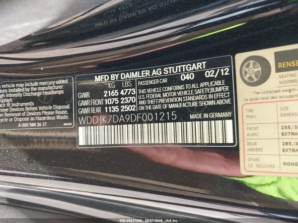 2013 MERCEDES-BENZ SL 550 SL550