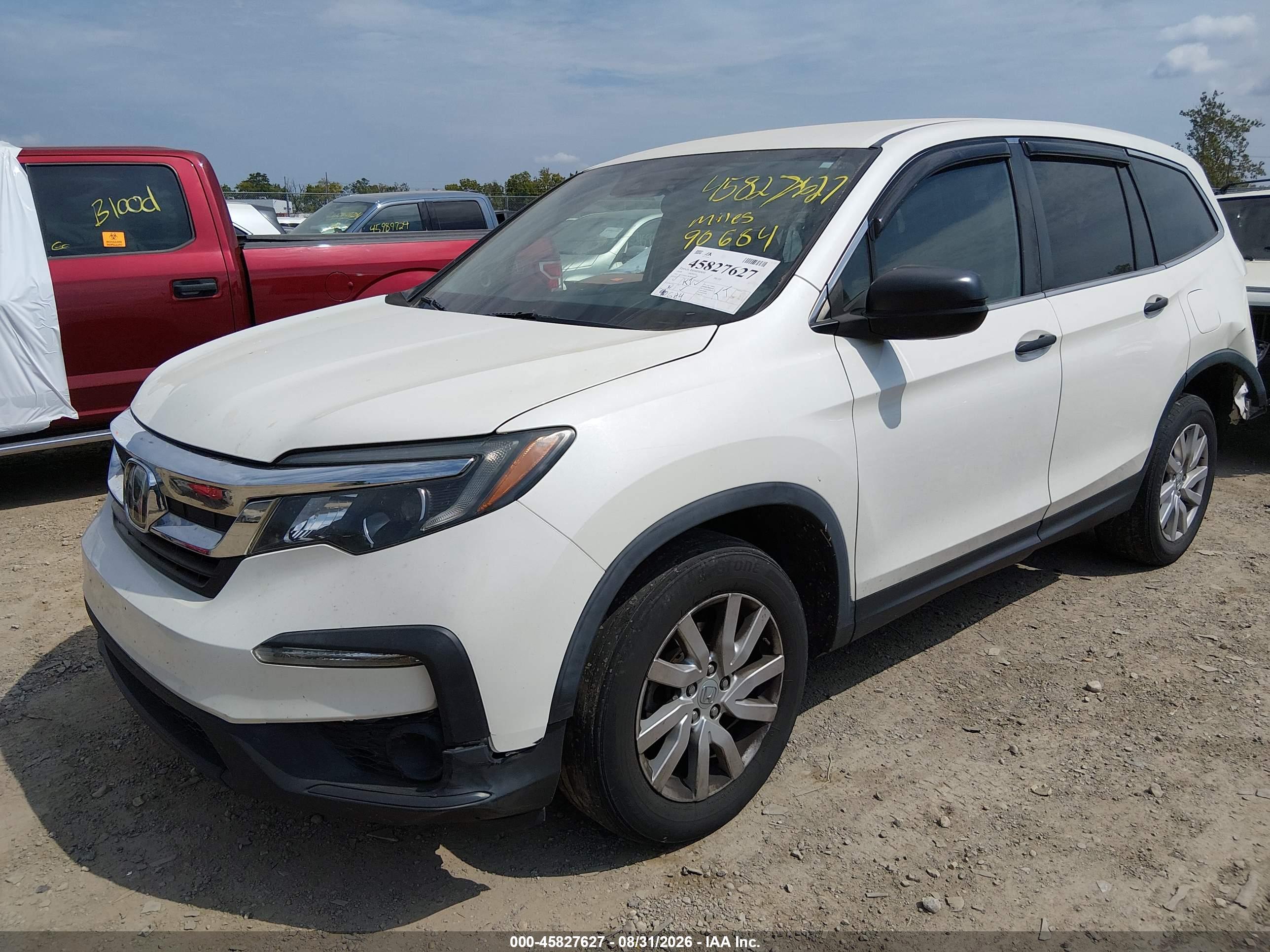 2019 HONDA PILOT LX — I2