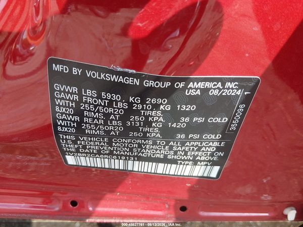2024 VOLKSWAGEN ATLAS 2.0T SEL — I9