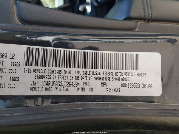 2018 JEEP GRAND CHEROKEE ALTITUDE 4X4
