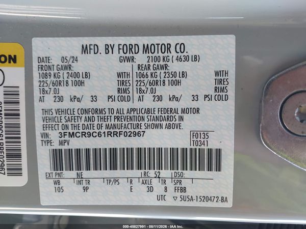 2024 FORD BRONCO SPORT OUTER BANKS — I9