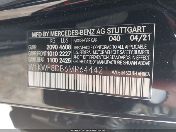 2021 MERCEDES-BENZ C 300 SEDAN