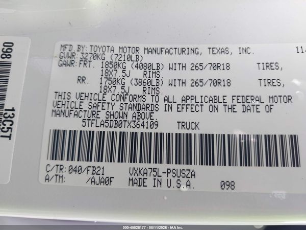 2026 TOYOTA TUNDRA SR5 CREWMAX 5.5' BED