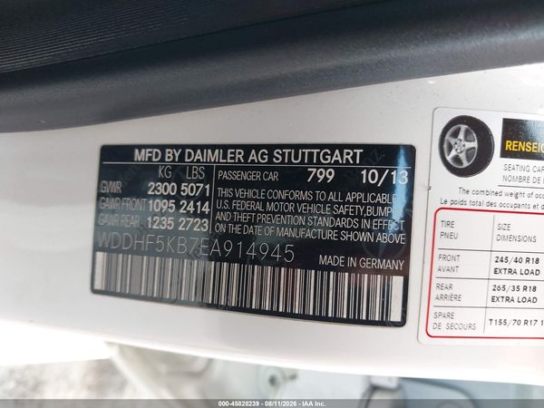 2014 MERCEDES-BENZ E 350 E350