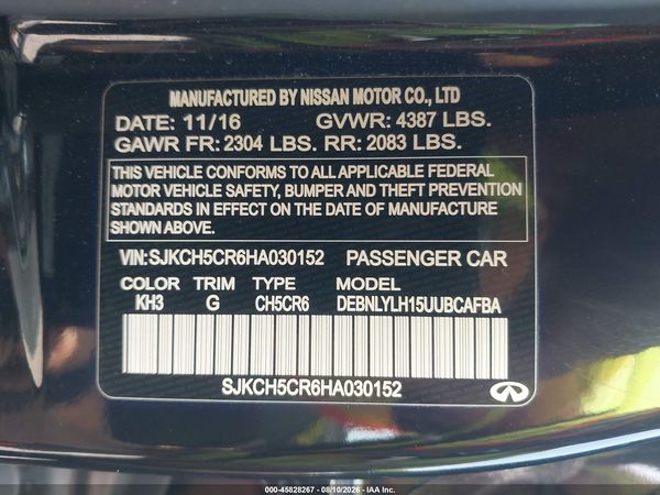 2017 INFINITI QX30 PREMIUM