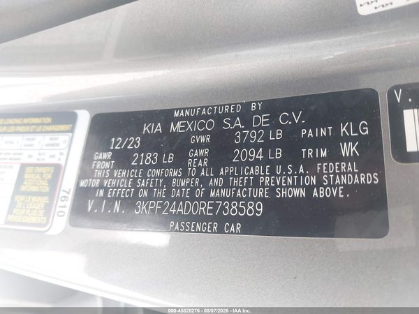 2024 KIA FORTE LXS