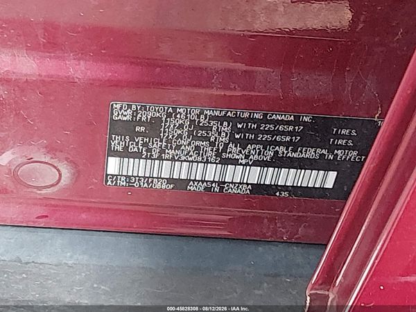 2019 TOYOTA RAV4 LE