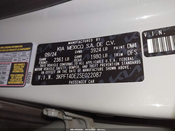 2025 KIA K4 LXS
