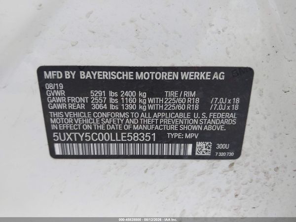 2020 BMW X3 XDRIVE30I